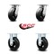 Service Caster 6 Inch Kingpinless Rubber on Steel Wheel Swivel Caster Swivel 2 Rigid SCC, 2PK SCC-KP30S620-RSR-2-R-2 - alternate 6